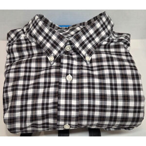 Roundtree & Yorke Gold Label Shirt Mens 2XT Tall Plaid Button Down Non Iron